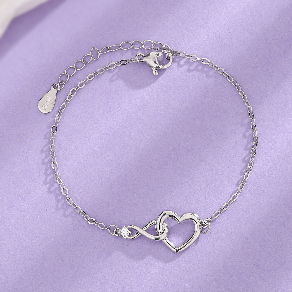 Eternity Herzarmband - Zierliches CZ-Armband