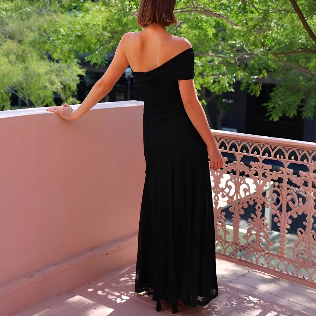 Marga - Elegantes Maxikleid ohne Schultern
