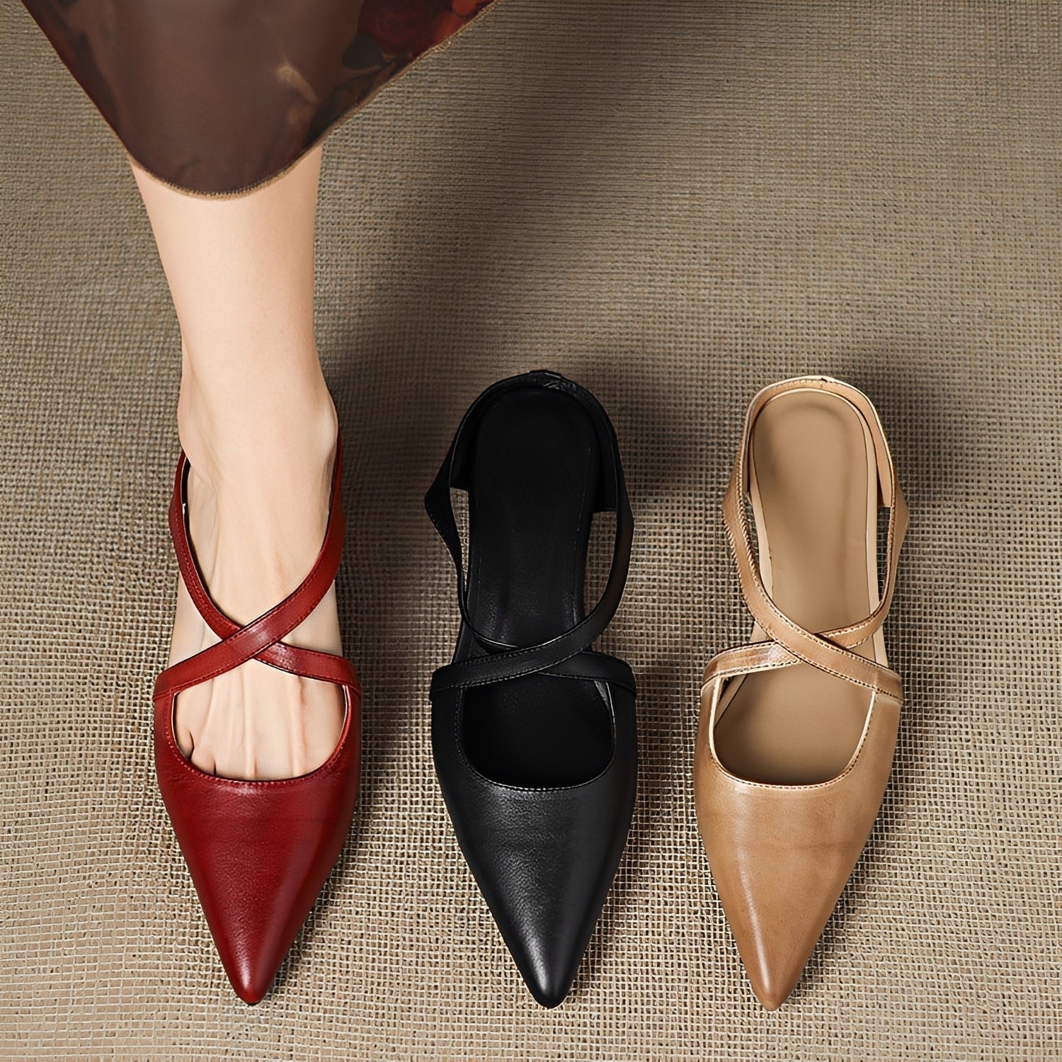 Riley - Trendige Flache Mules im Verwaschenen Look