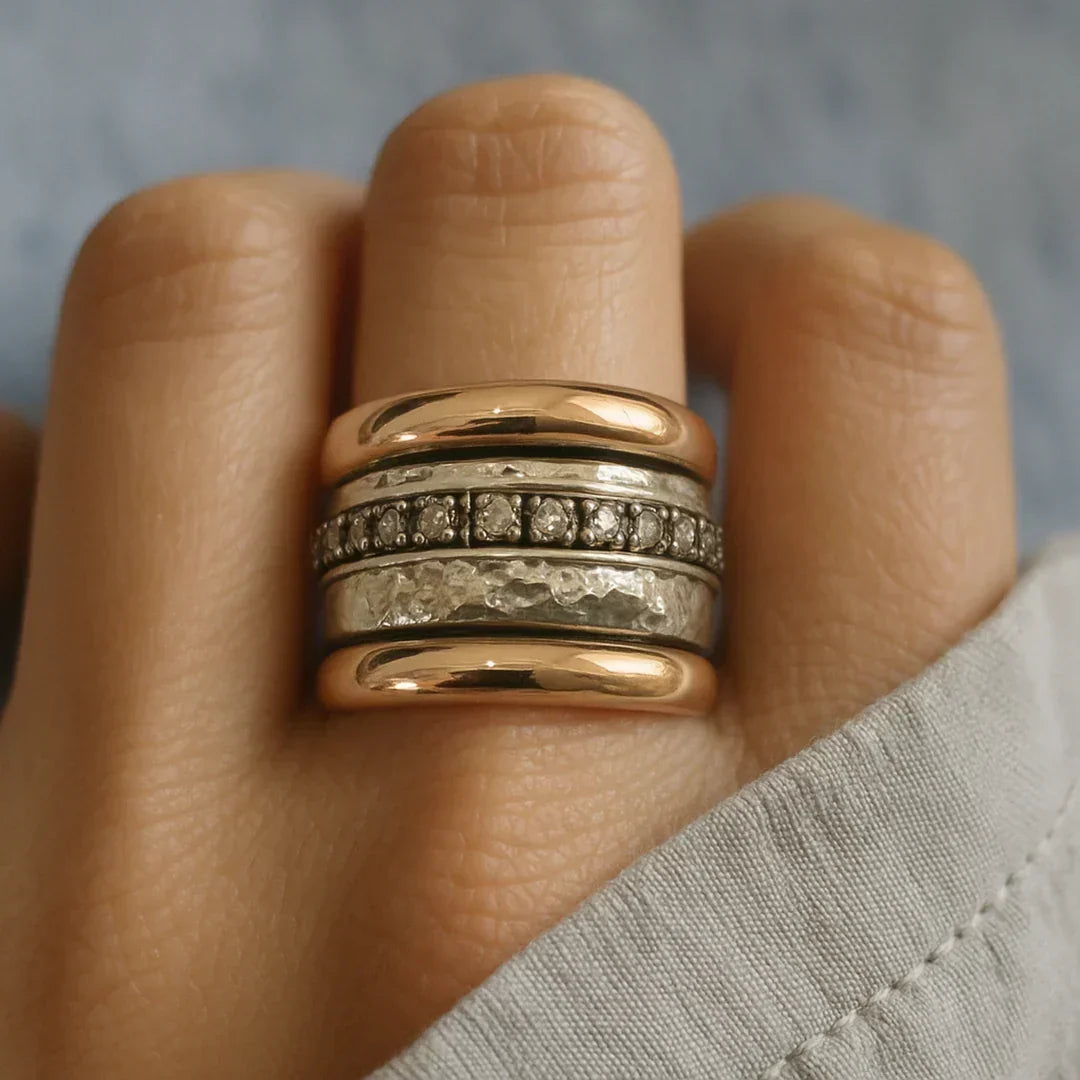 Maellie – Dicke Vintage-Ringe in Gold und Silber