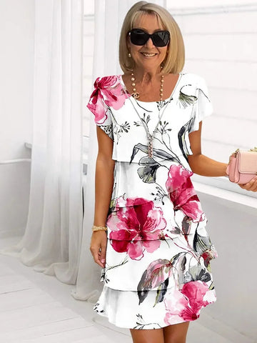 Mia- Blumiges Damen Sommerkleid