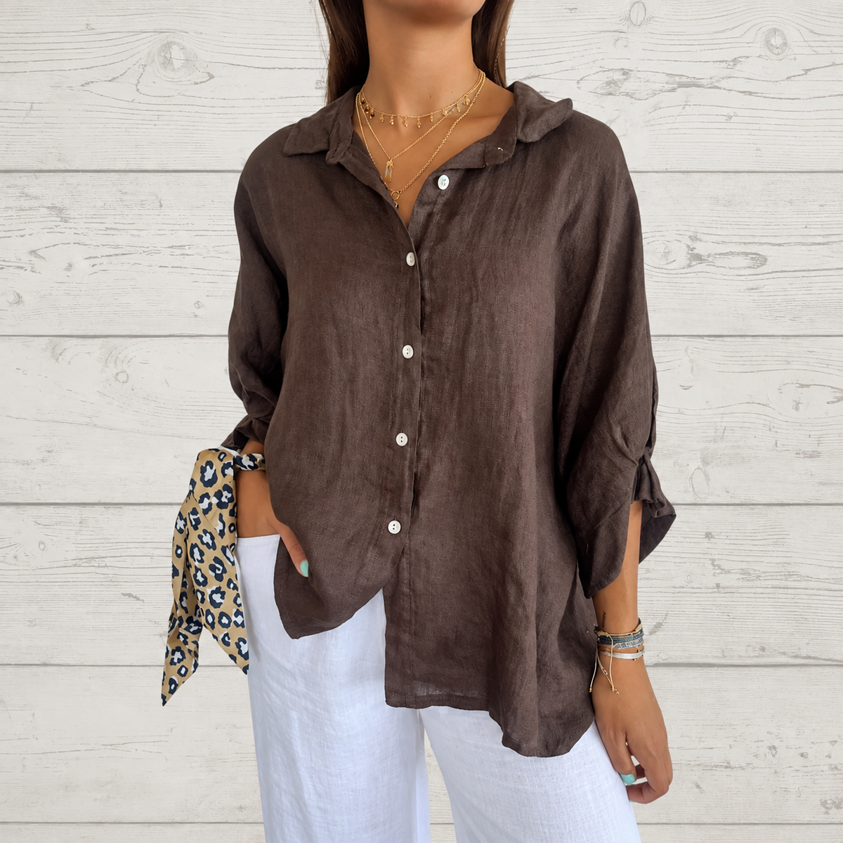 Madison - Elegante Bluse mit klassischem Schnitt und Knöpfen