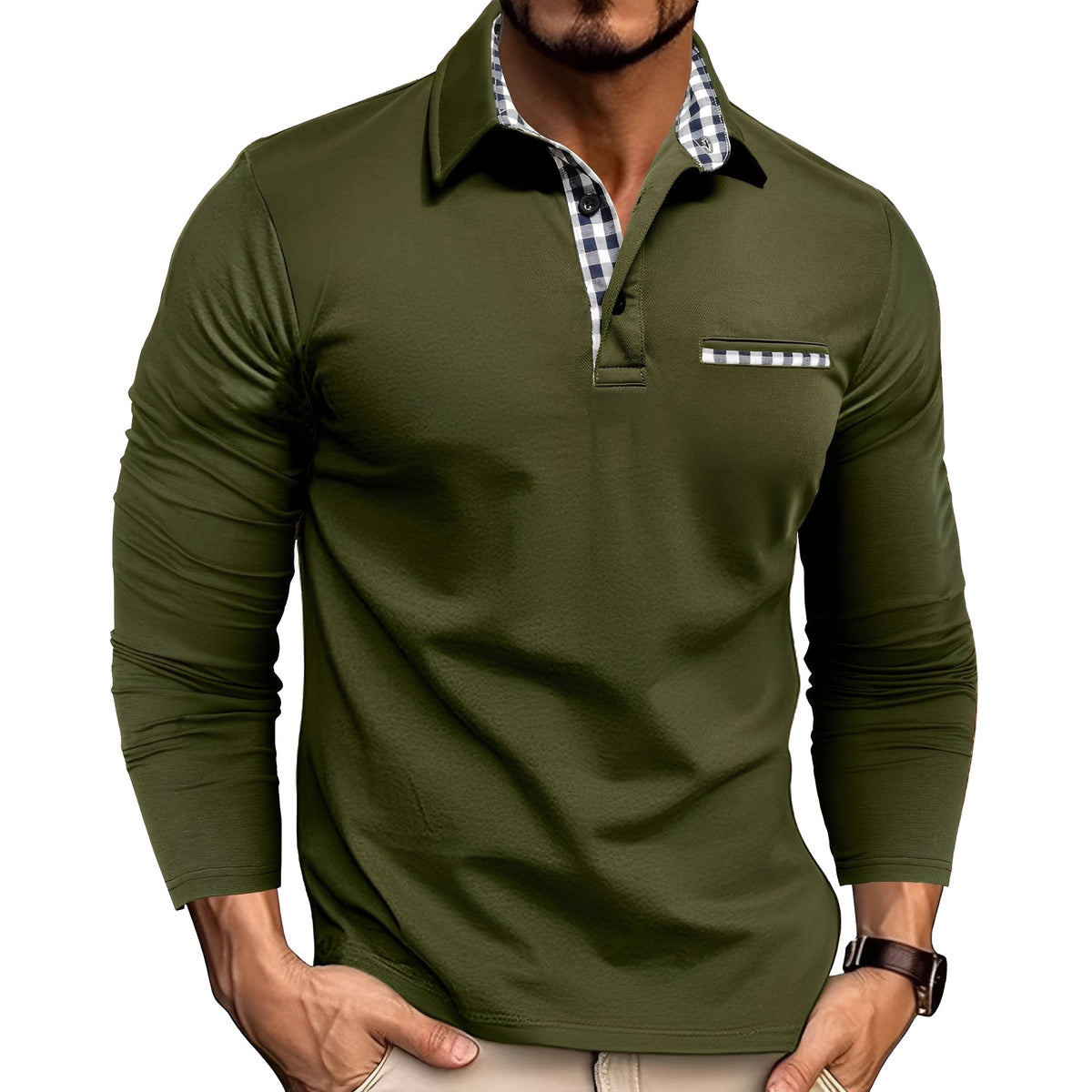 Jerome - Bequemes Langarm-Poloshirt