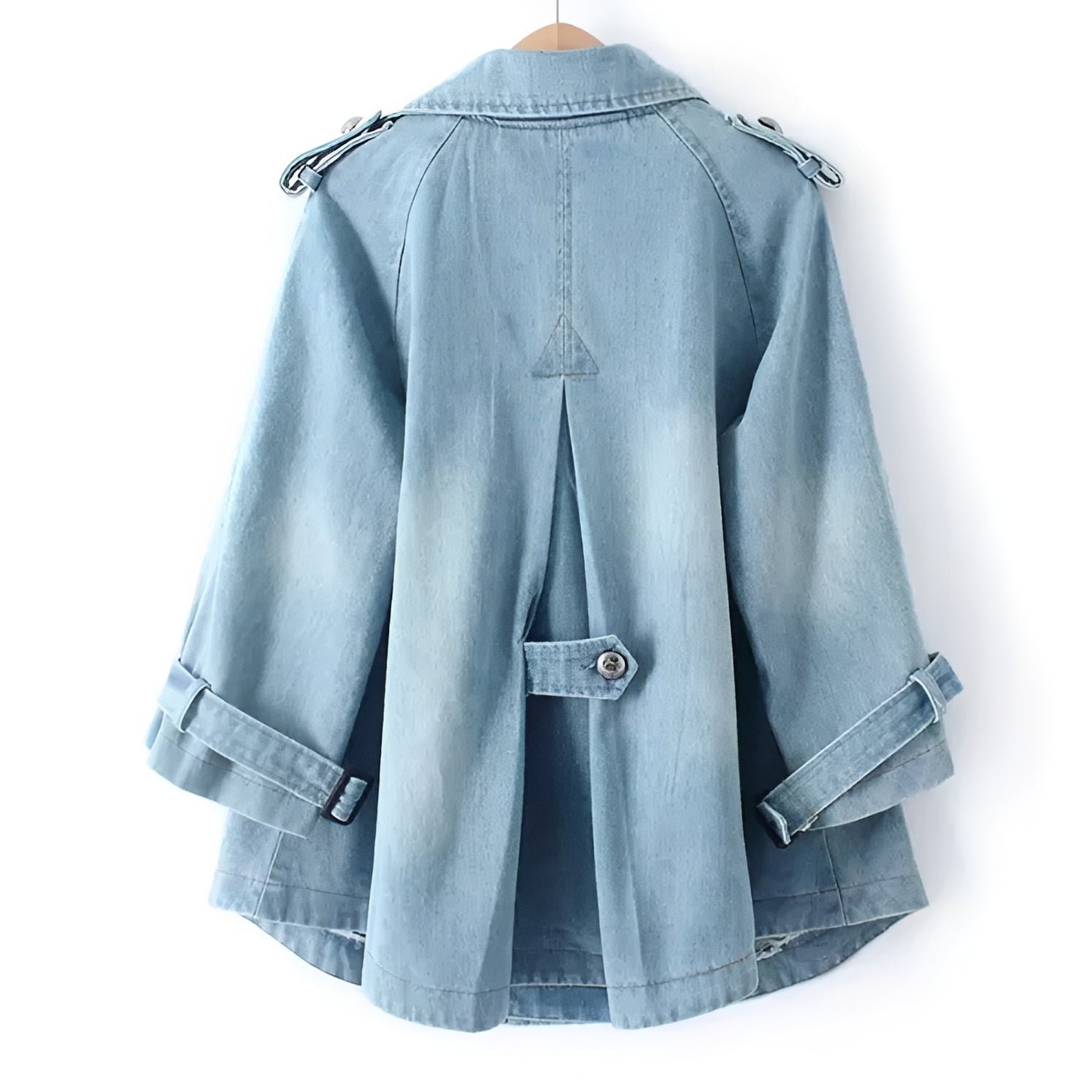 Faye - Schicker Denim-Cape-Mantel