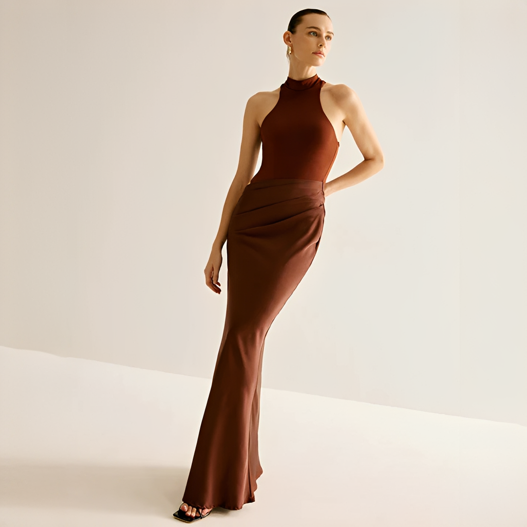 Shyanne - Stilvolles Enges Maxikleid