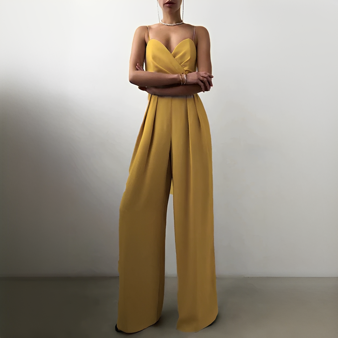 Glysha - Stilvoller Damenoverall mit weitem Bein