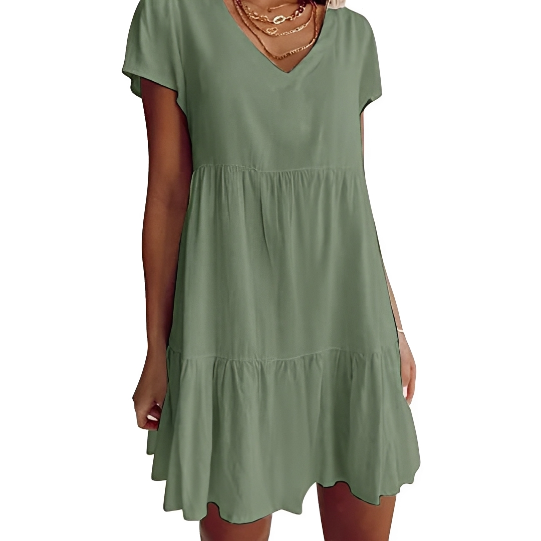 Judith - Lässiges Weites Mini-Kleid