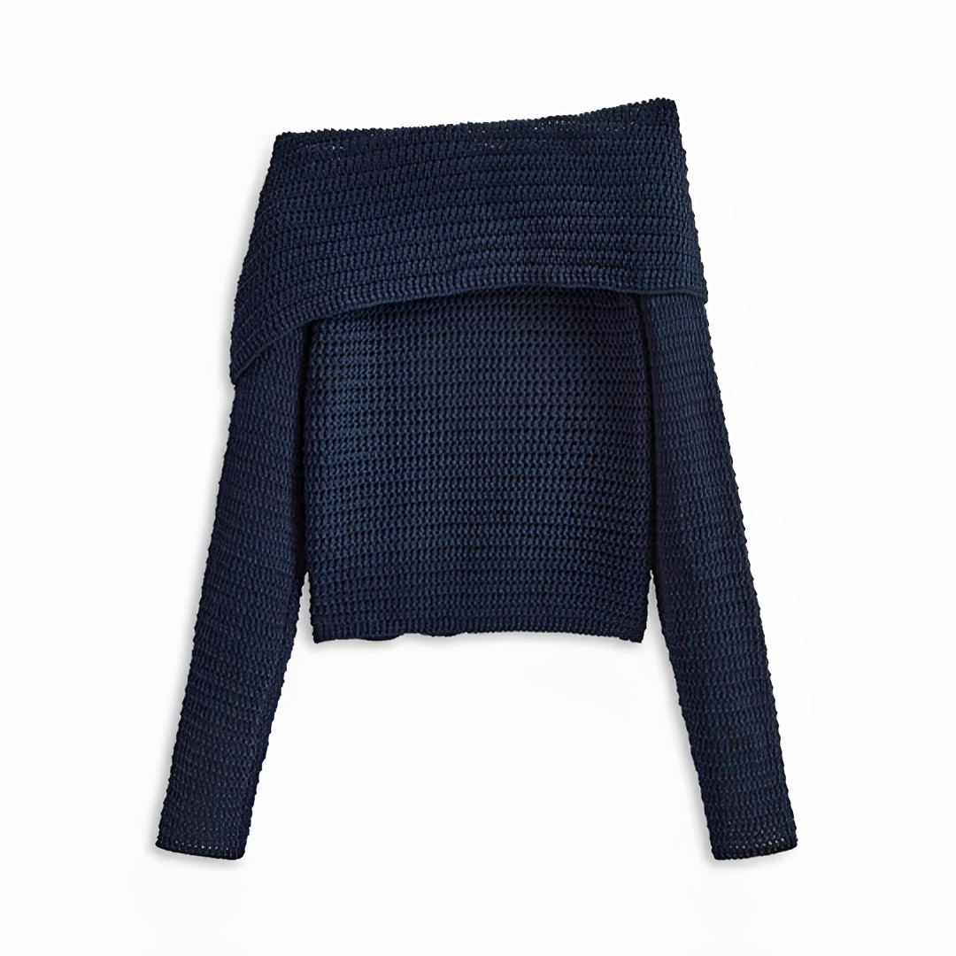 Ginalyn - Asymmetrischer Ein-Schulter-Pullover