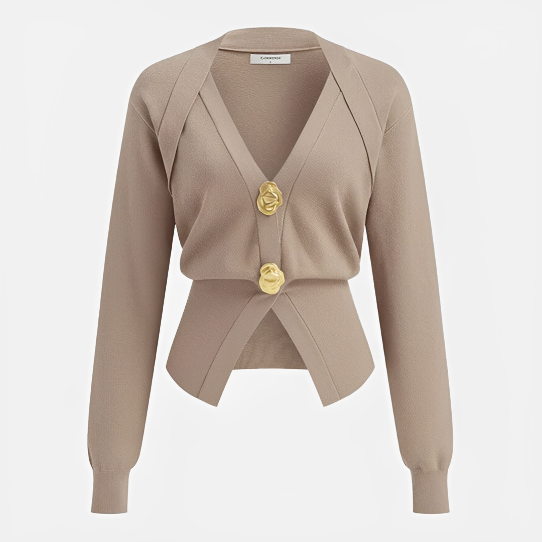 Kisha - Elegante V-Ausschnitt jacke