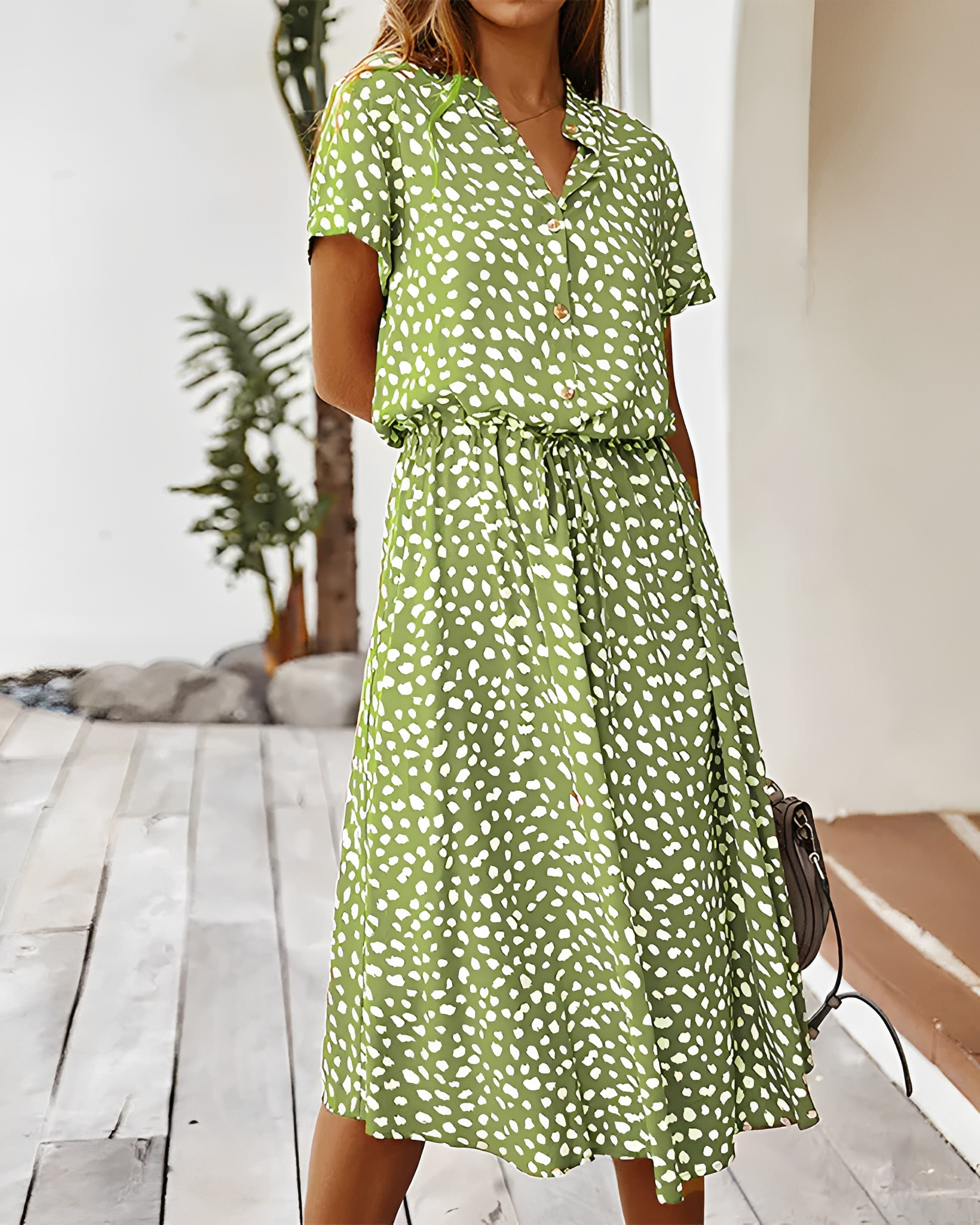 Shannon - Elegantes Midikleid mit V-Ausschnitt