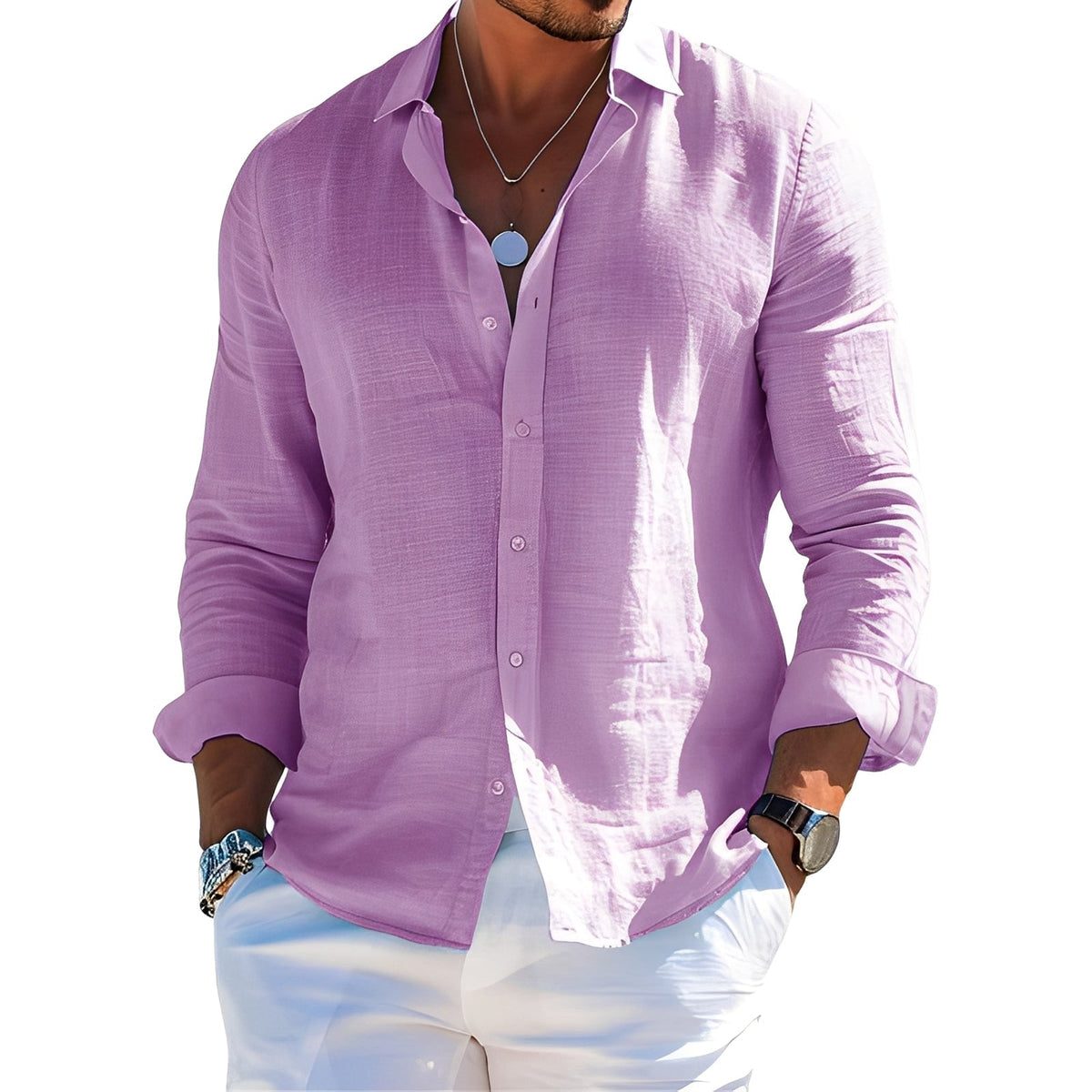 Félicien - Komfortables Langarm-Poloshirt