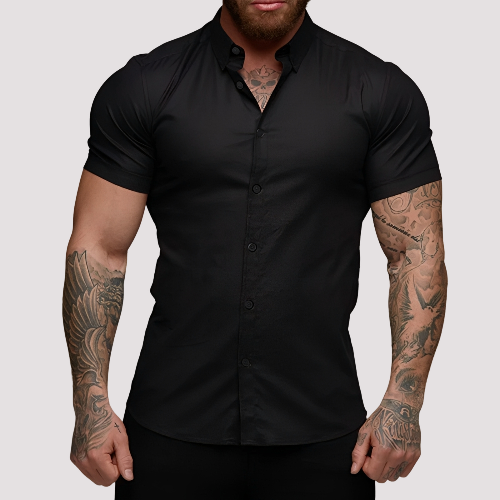 Oscar - Kurzärmeliges Slim-Fit-Hemd für Herren
