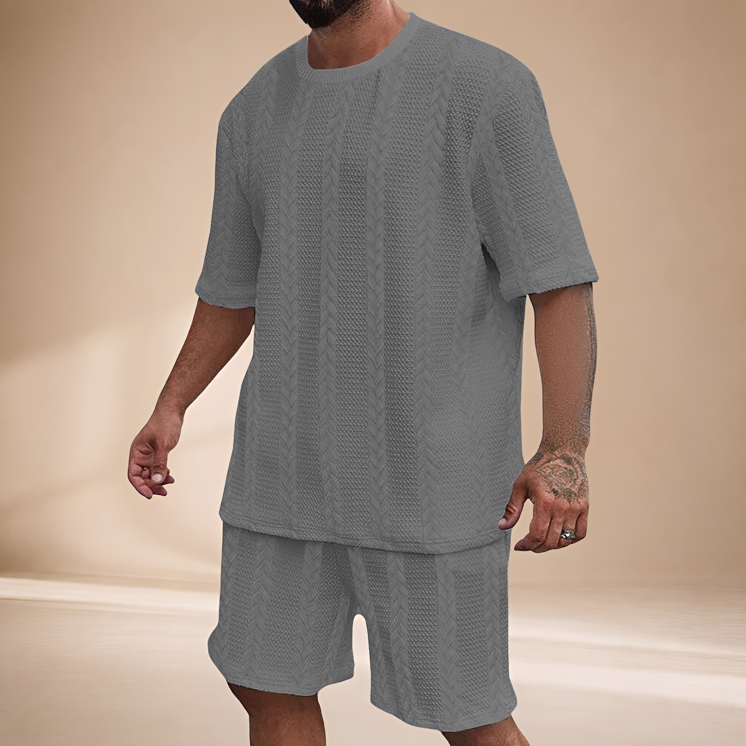 Johnston - Bequemes Set aus T-Shirt und Shorts