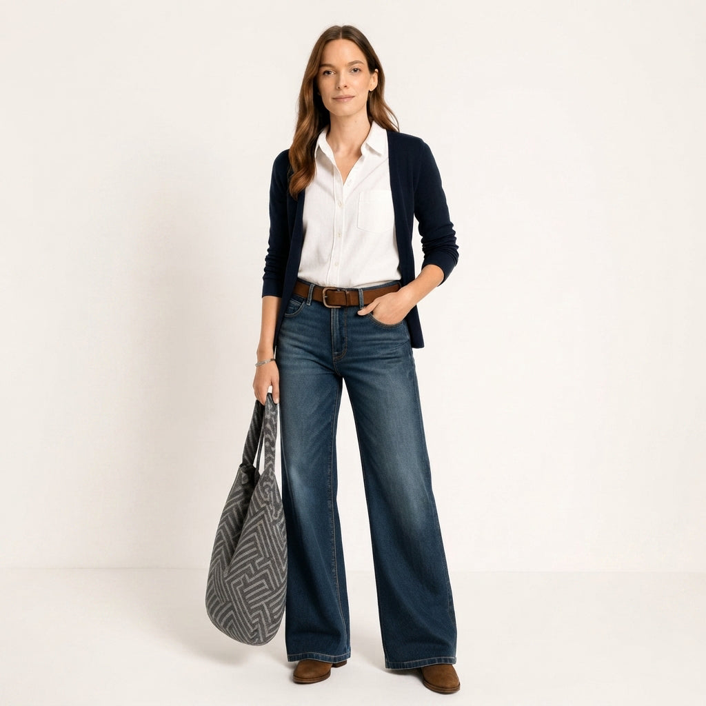 Majken - Stilvolle Jeans mit weitem Bein