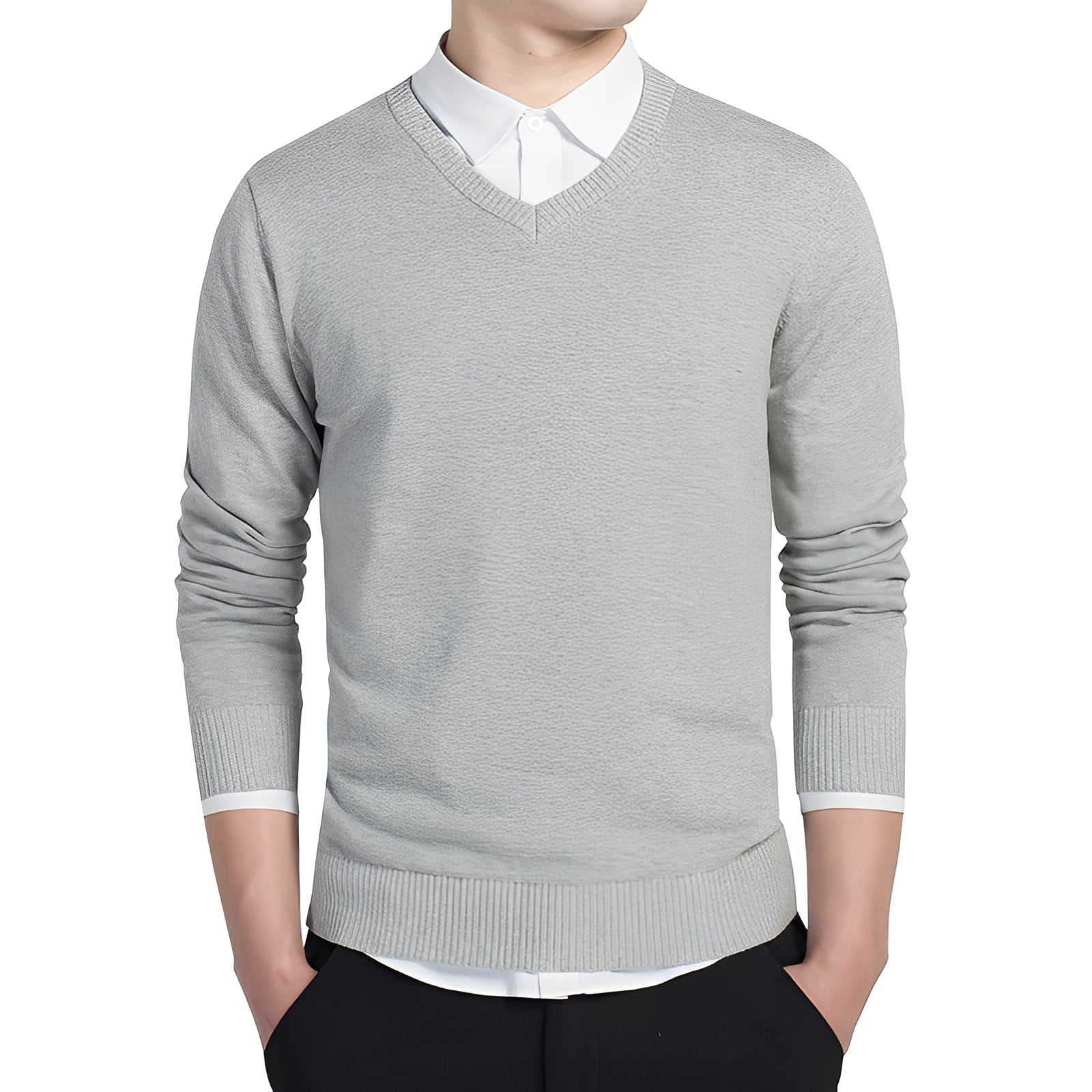 Tom - Lässiger Herrenpullover mit V-Ausschnitt