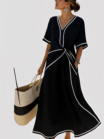 Mabel - Elegantes, locker geschnittenes Damen-Maxikleid