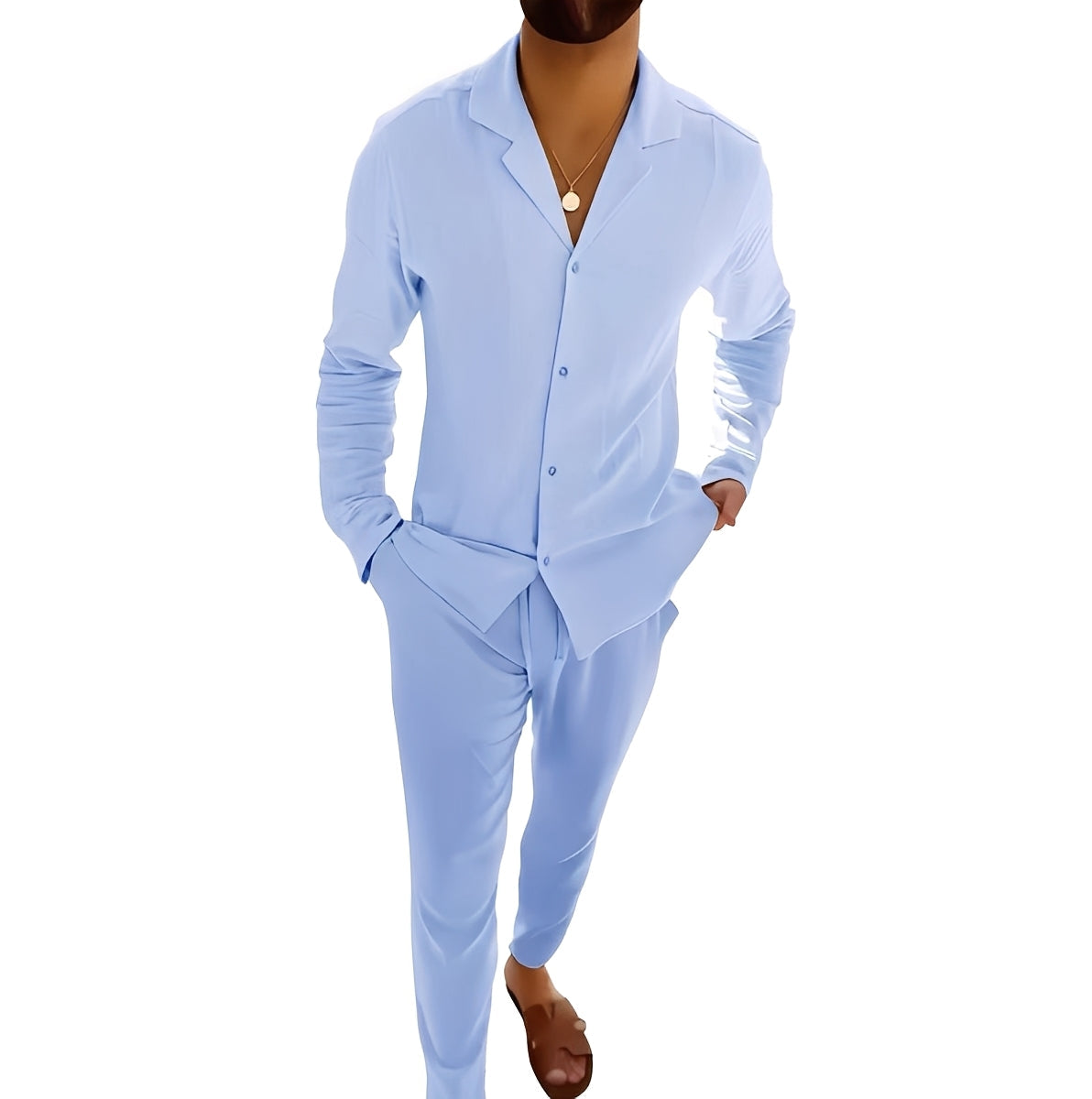 Hadrien - Herren-Set aus Langarmhemd und Hose
