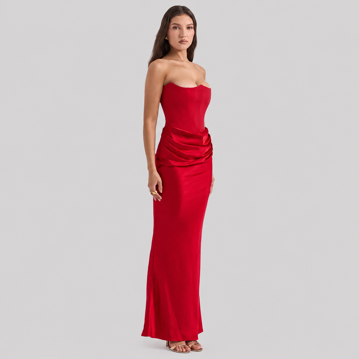 Elisabeth – Maxikleid elegant mit freien Schultern für Damen