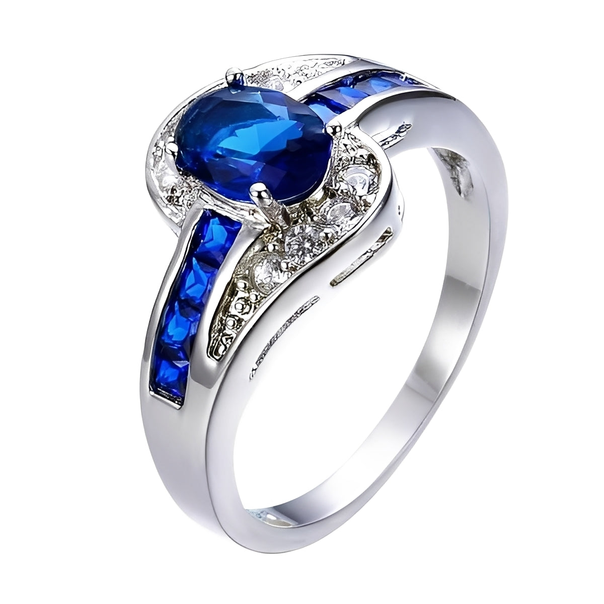 Diane – Ring mit blauem Edelstein