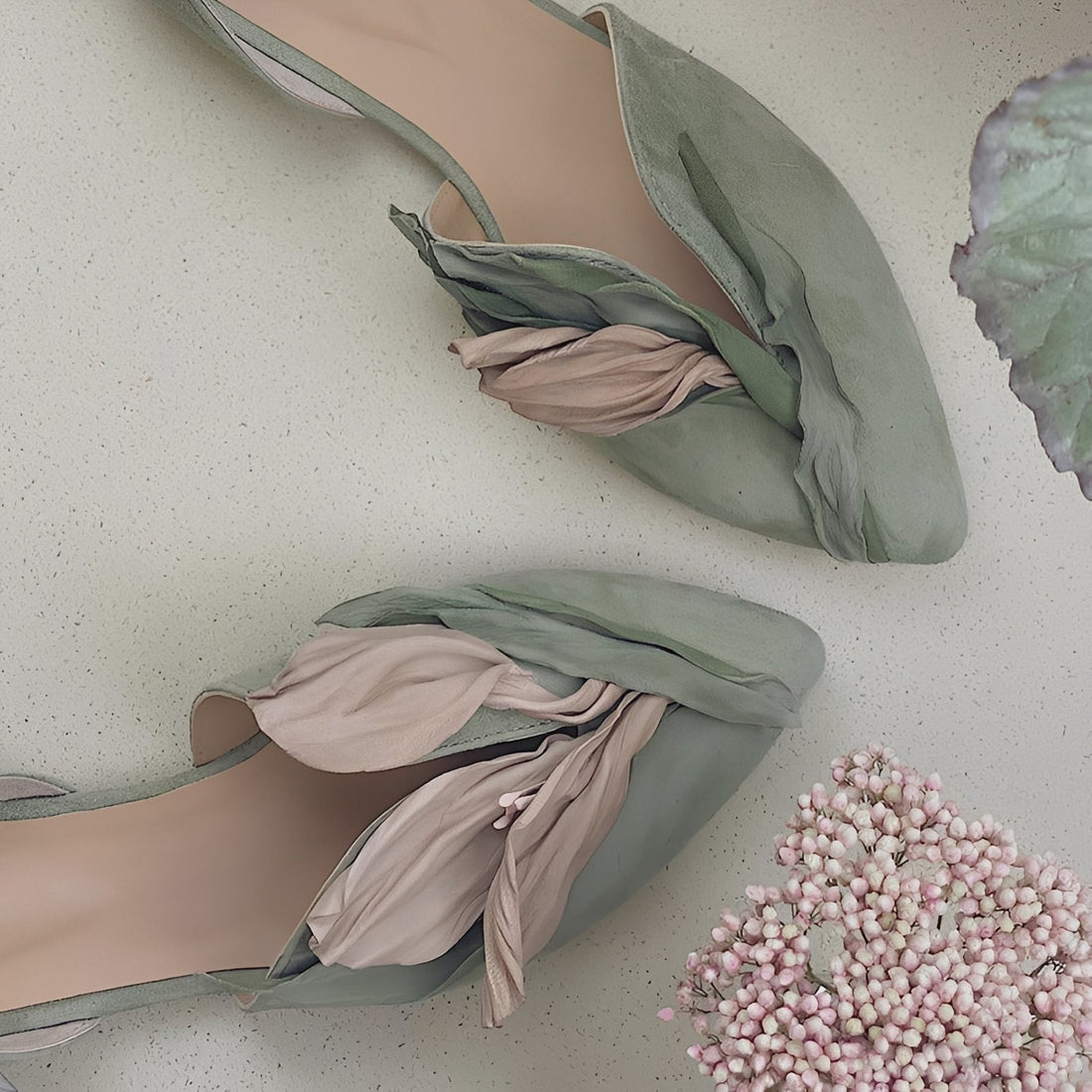 Jennifer - Modische flache Damenschuhe mit Blumenmuster