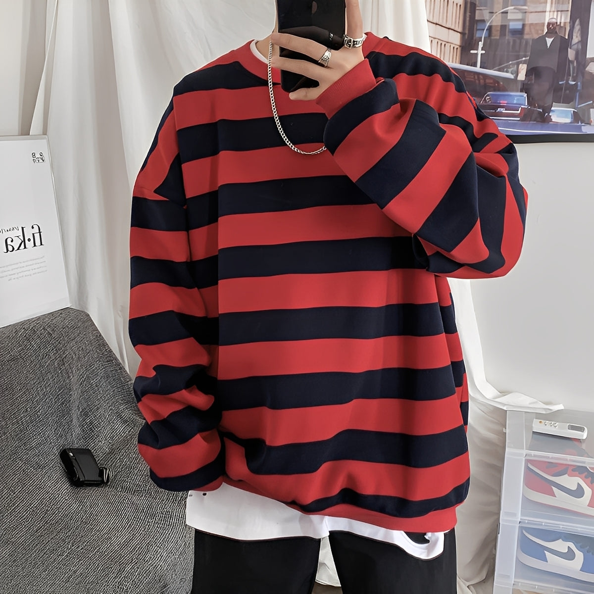 Christian - Herrenpullover im lässigen Stil mit Streifen