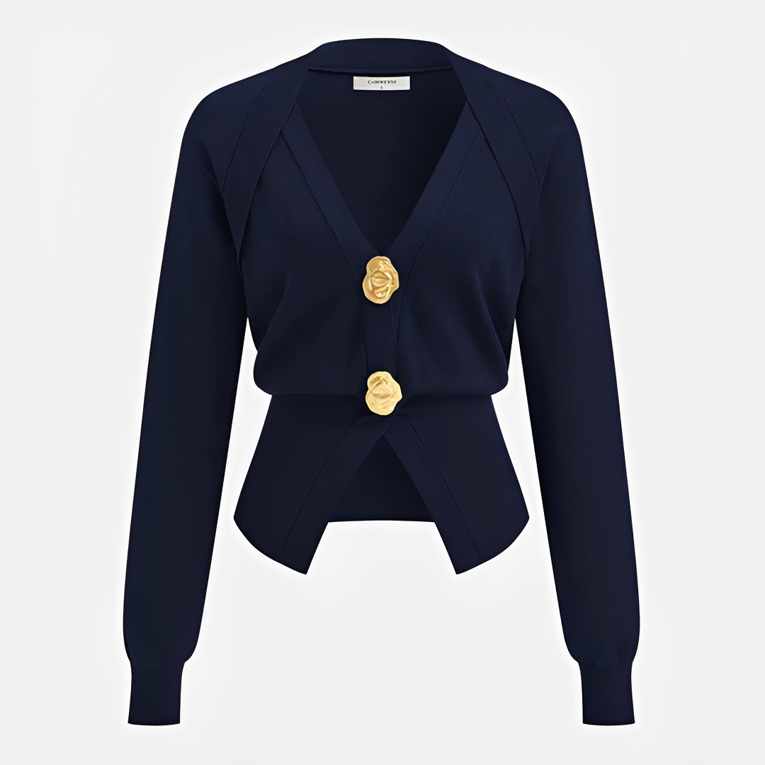 Kisha - Elegante V-Ausschnitt jacke