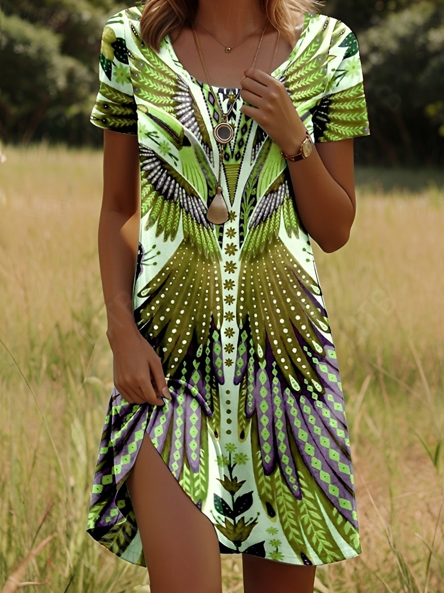 Lyssa - Elegantes bedrucktes Damenkleid