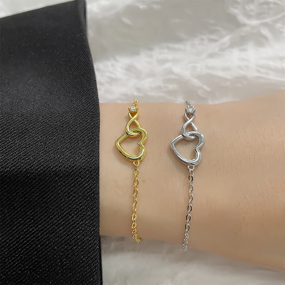 Eternity Herzarmband - Zierliches CZ-Armband