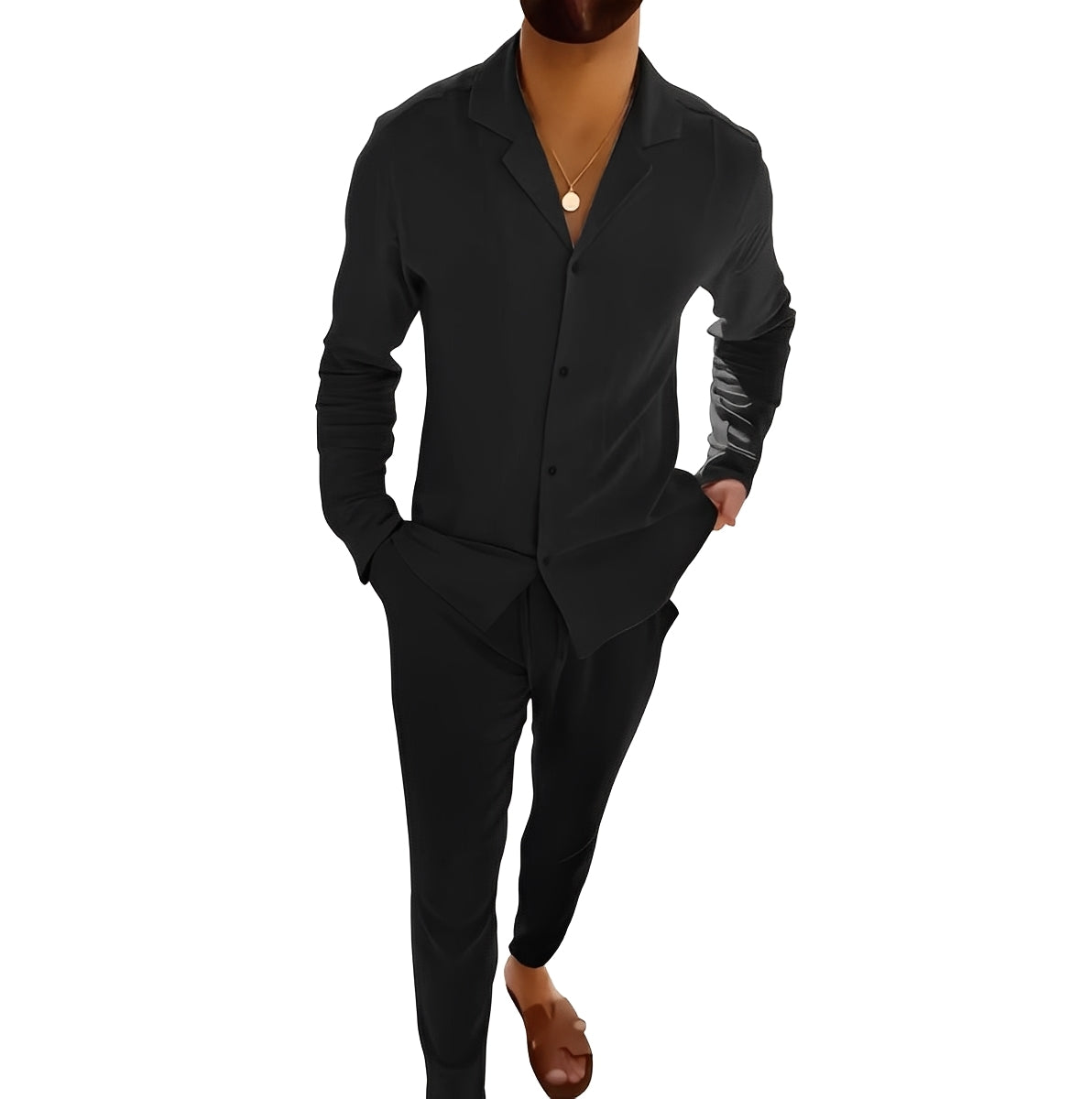 Hadrien - Herren-Set aus Langarmhemd und Hose