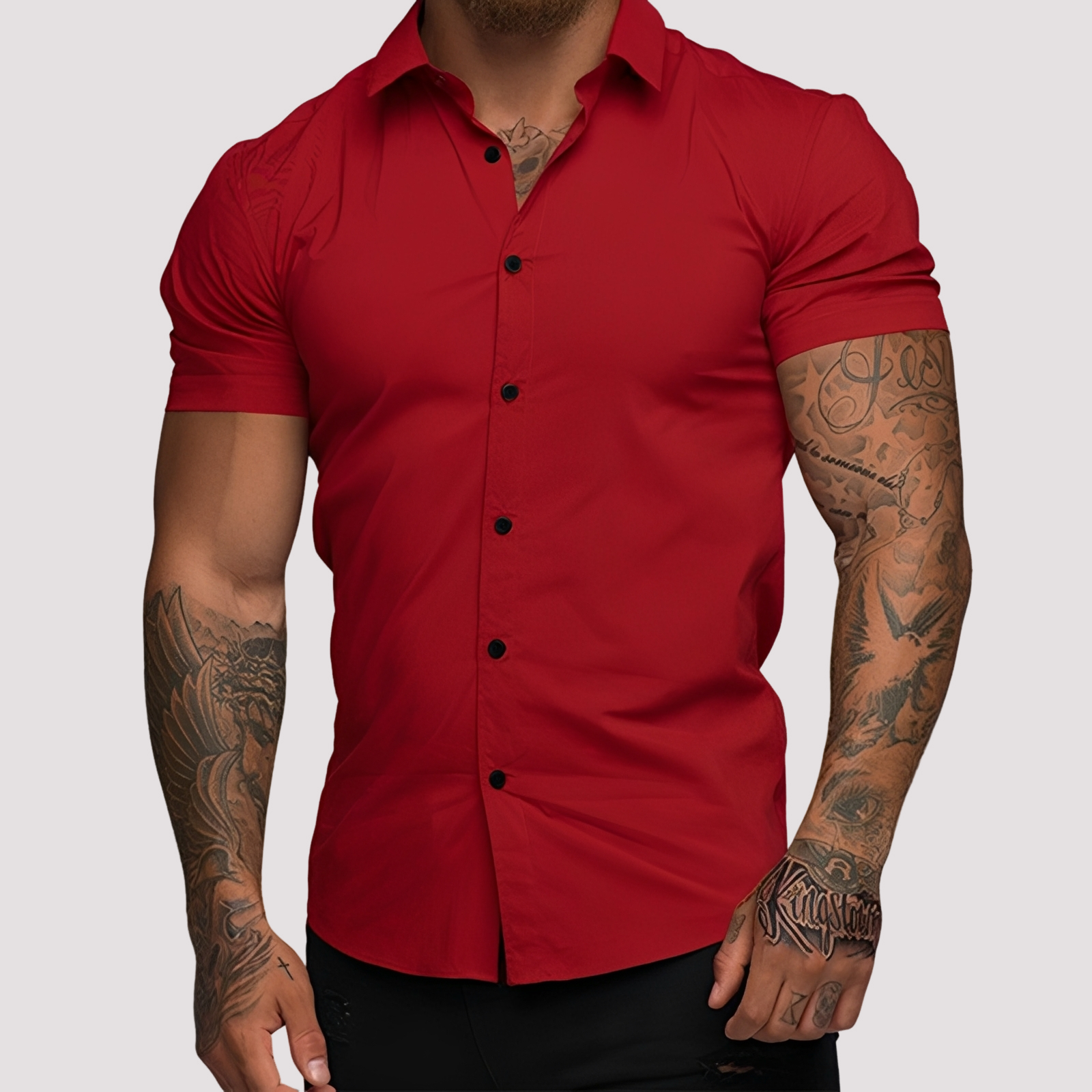 Oscar - Kurzärmeliges Slim-Fit-Hemd für Herren