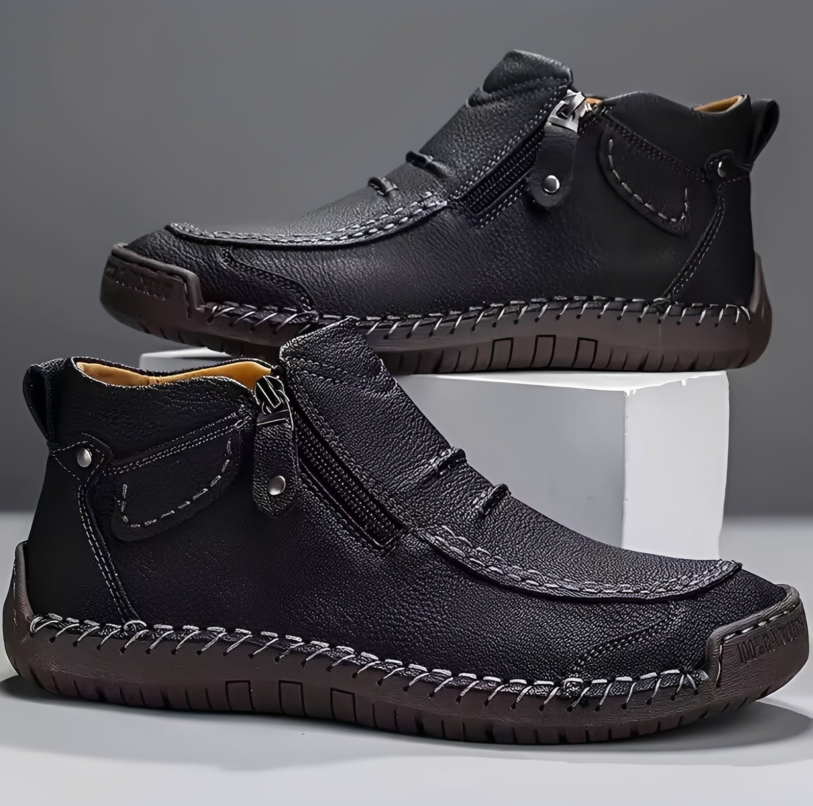 David - Stilvolle Reißverschluss-Stiefel