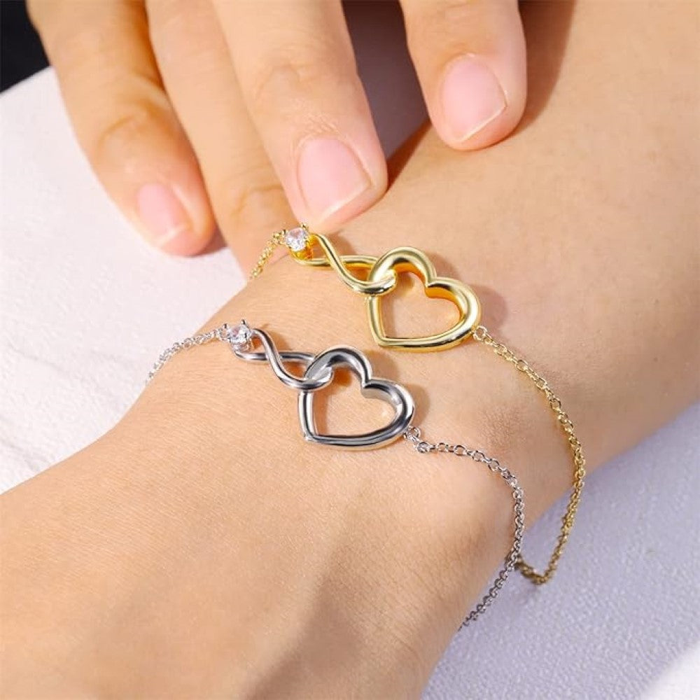 Eternity Herzarmband - Zierliches CZ-Armband