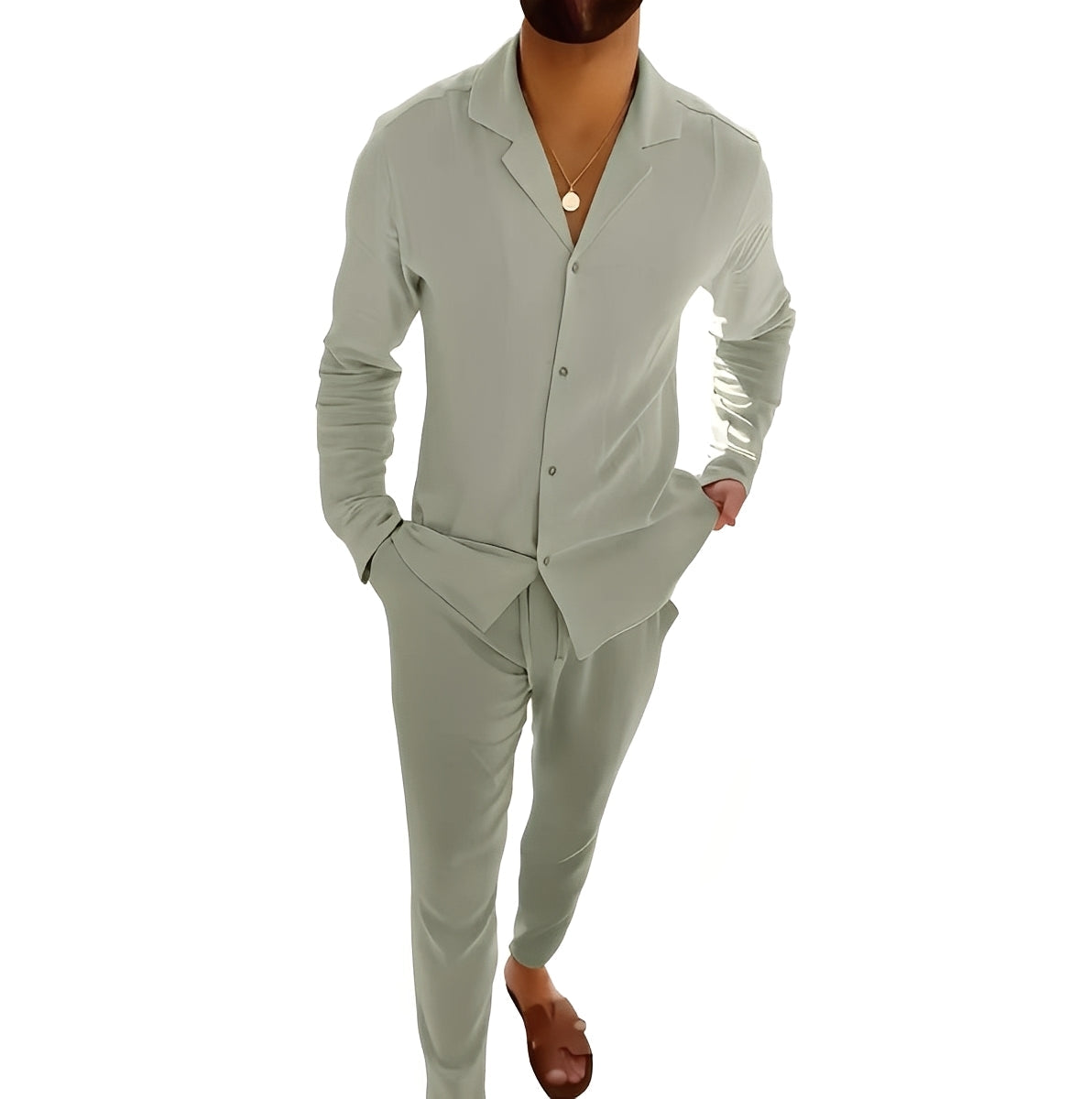 Hadrien - Herren-Set aus Langarmhemd und Hose