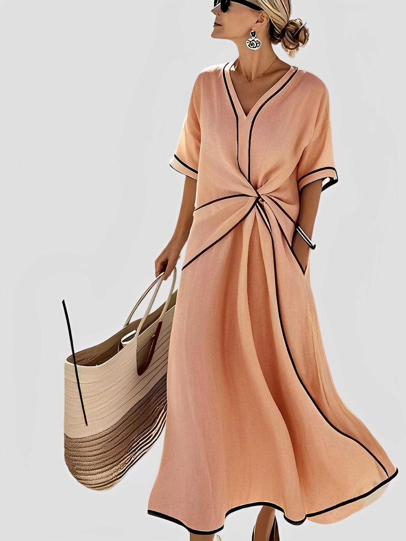 Mabel - Elegantes, locker geschnittenes Damen-Maxikleid