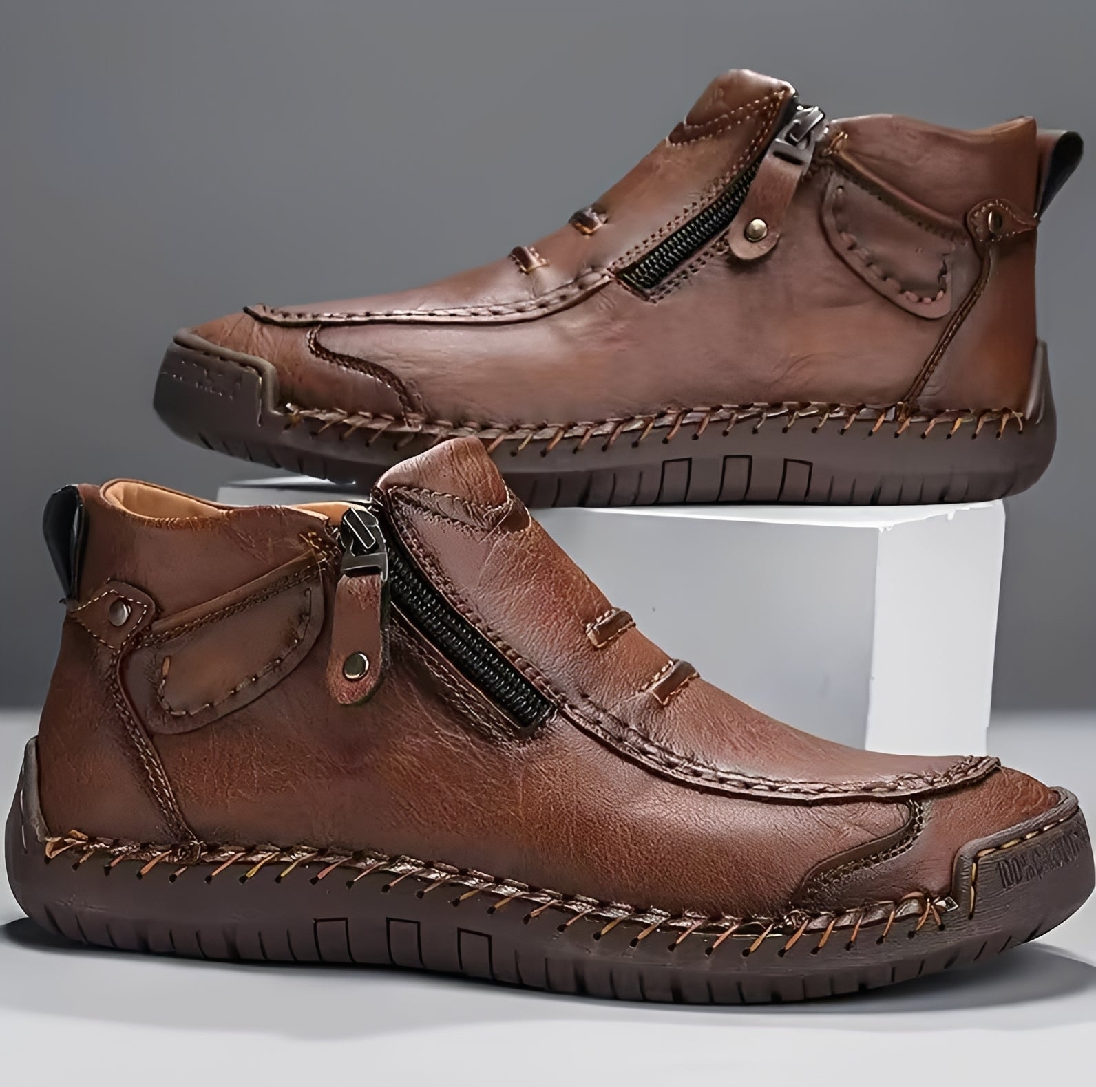 David - Stilvolle Reißverschluss-Stiefel