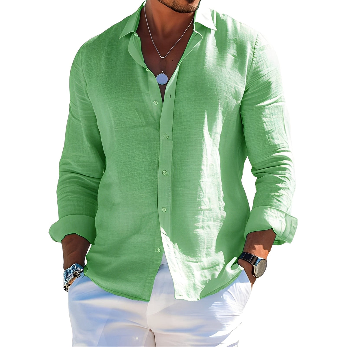 Félicien - Komfortables Langarm-Poloshirt