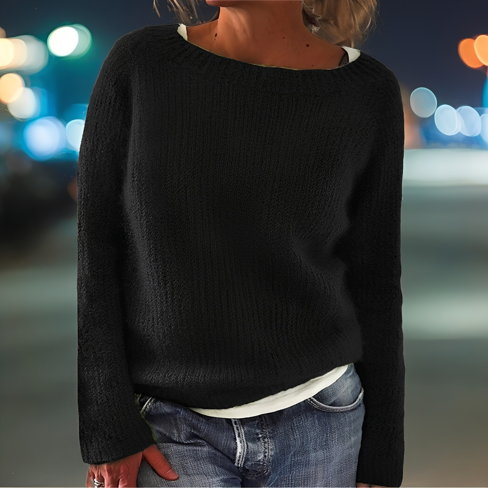 Abeeha - Damenpullover mit entspannter Passform