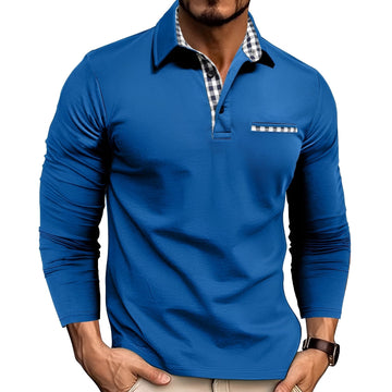 Rupert - Leichtes langärmeliges Herren-Poloshirt