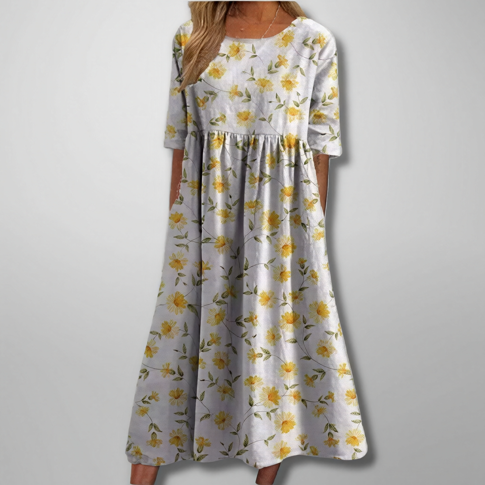 Gail – Blumiges Damen Maxikleid