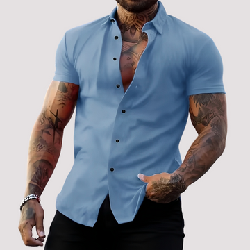 Oscar - Kurzärmeliges Slim-Fit-Hemd für Herren