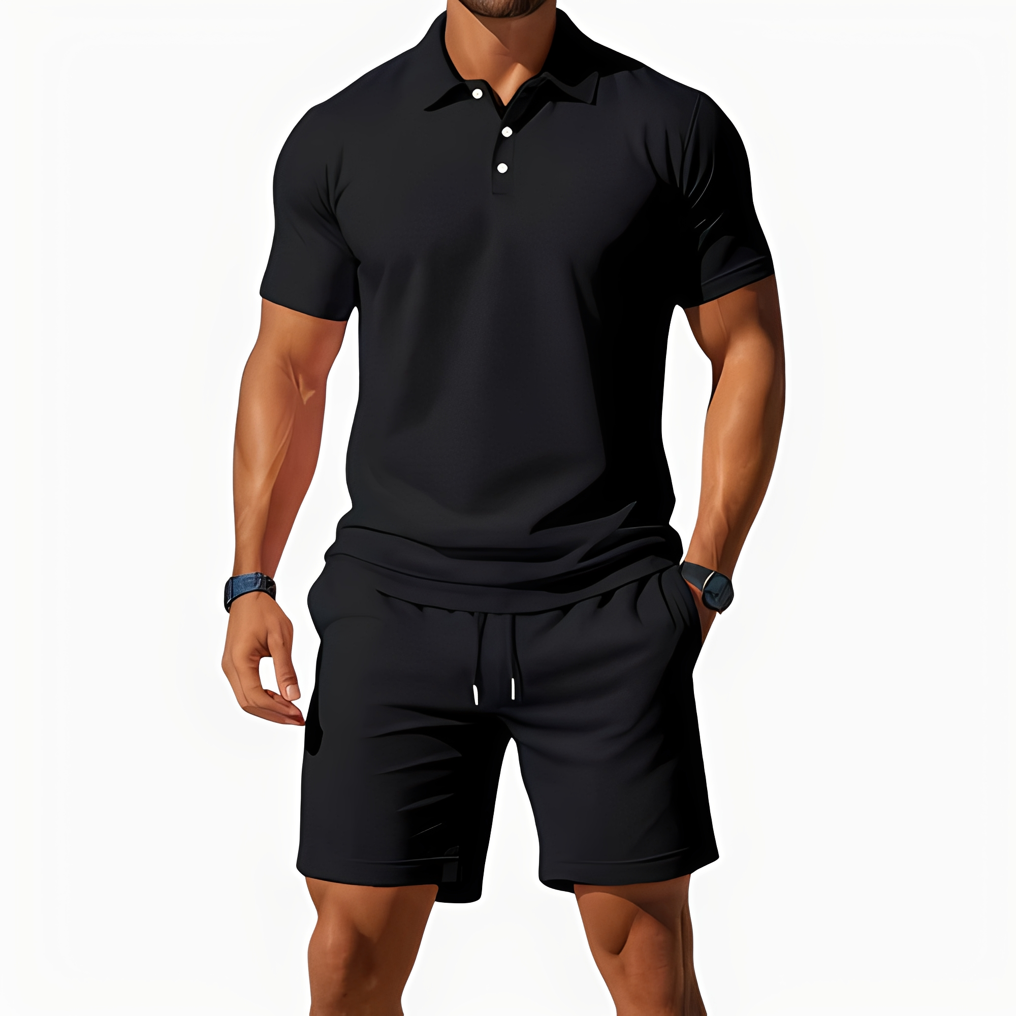 Aldrin - Modisches Polo- und Short-Set für Herren