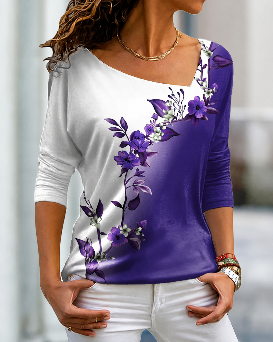 Sheylinn - Fließendes Langarmshirt
