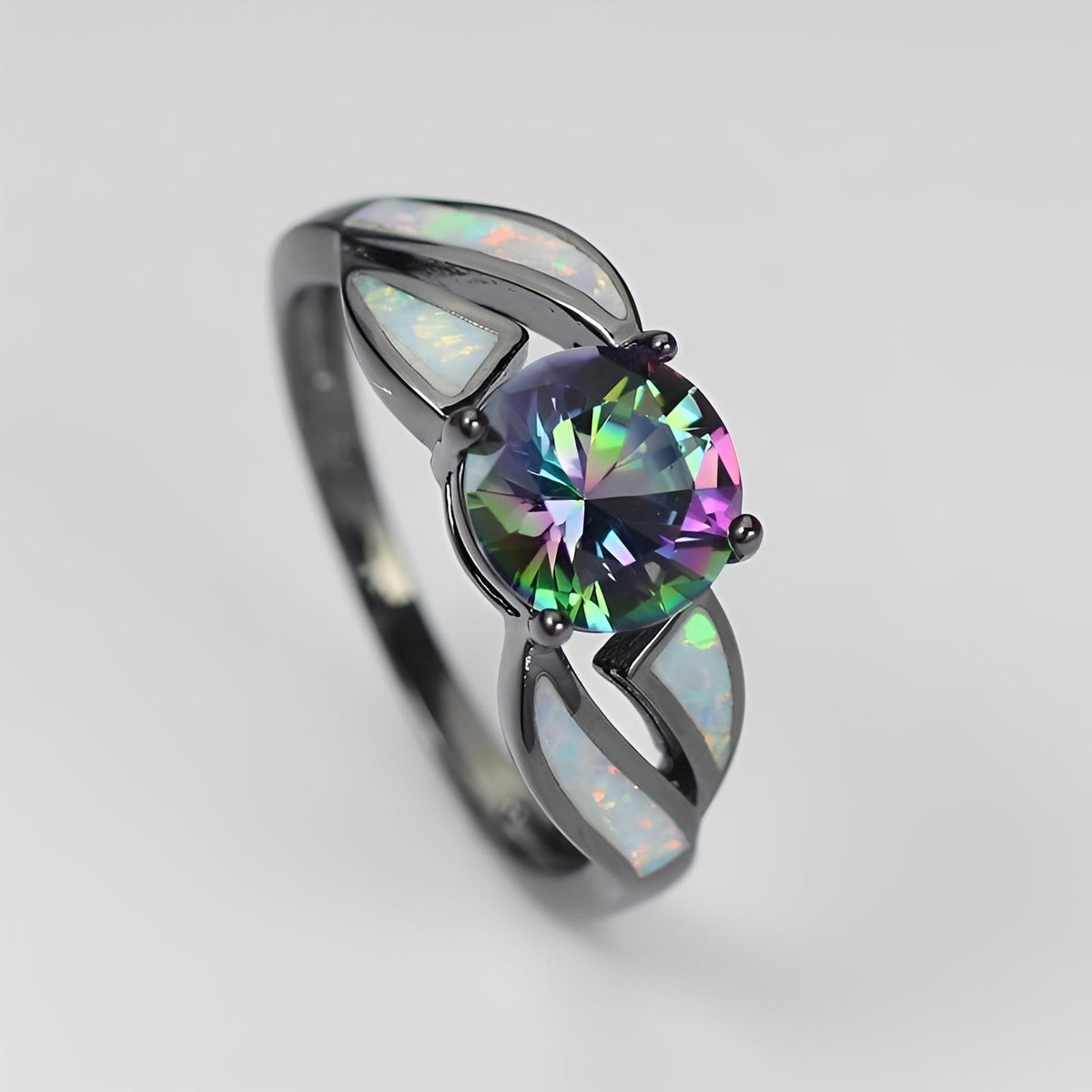 Mirella – Bunter Ring aus Opal und Topas