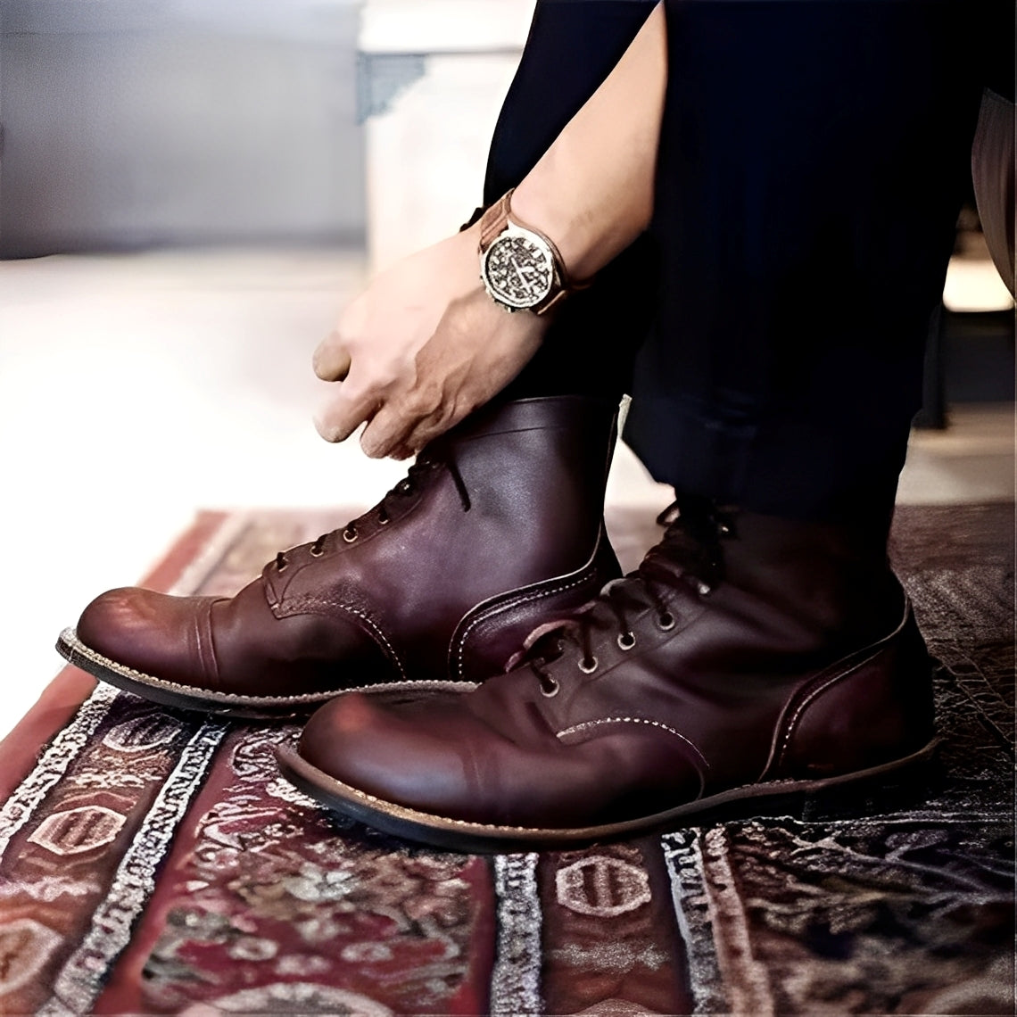 Lucrèce - Vintage-Boots mit Schnürung