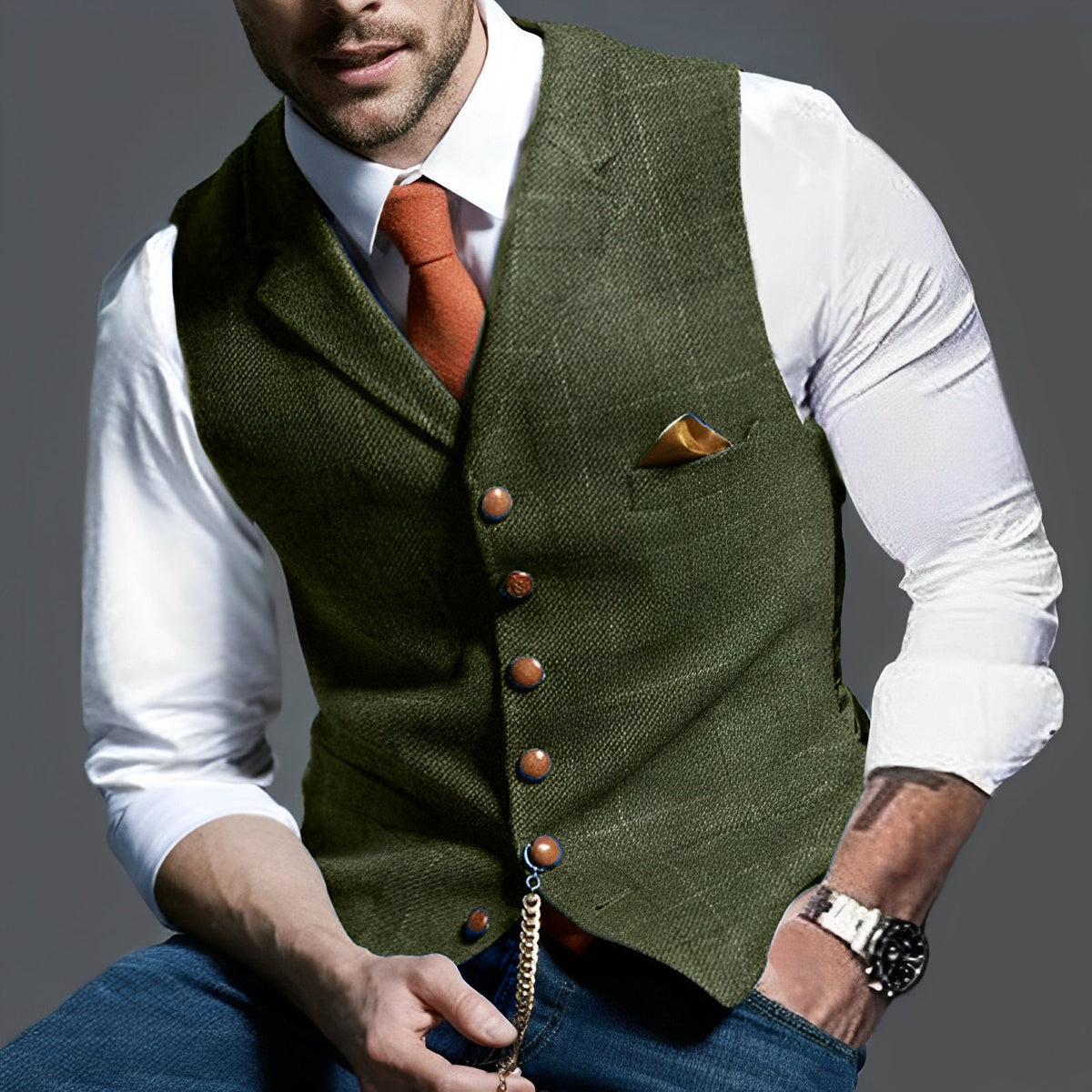 Jasper – Vintage Weste für Herren