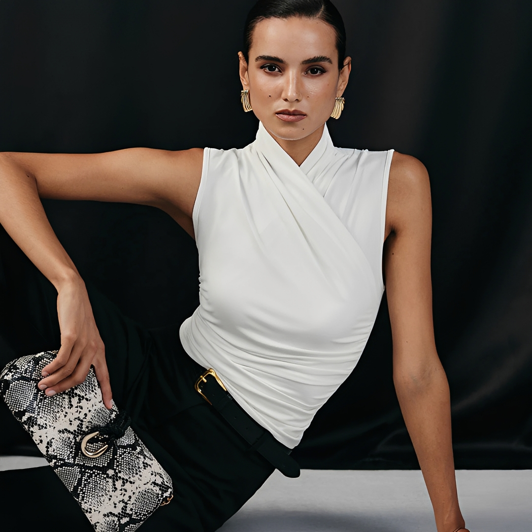 Mireya - Elegantes Kreuzhals-Top