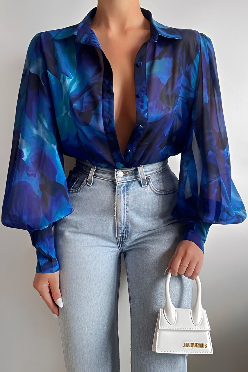 Carla - Modische Bluse mit Laternenärmeln für Damen
