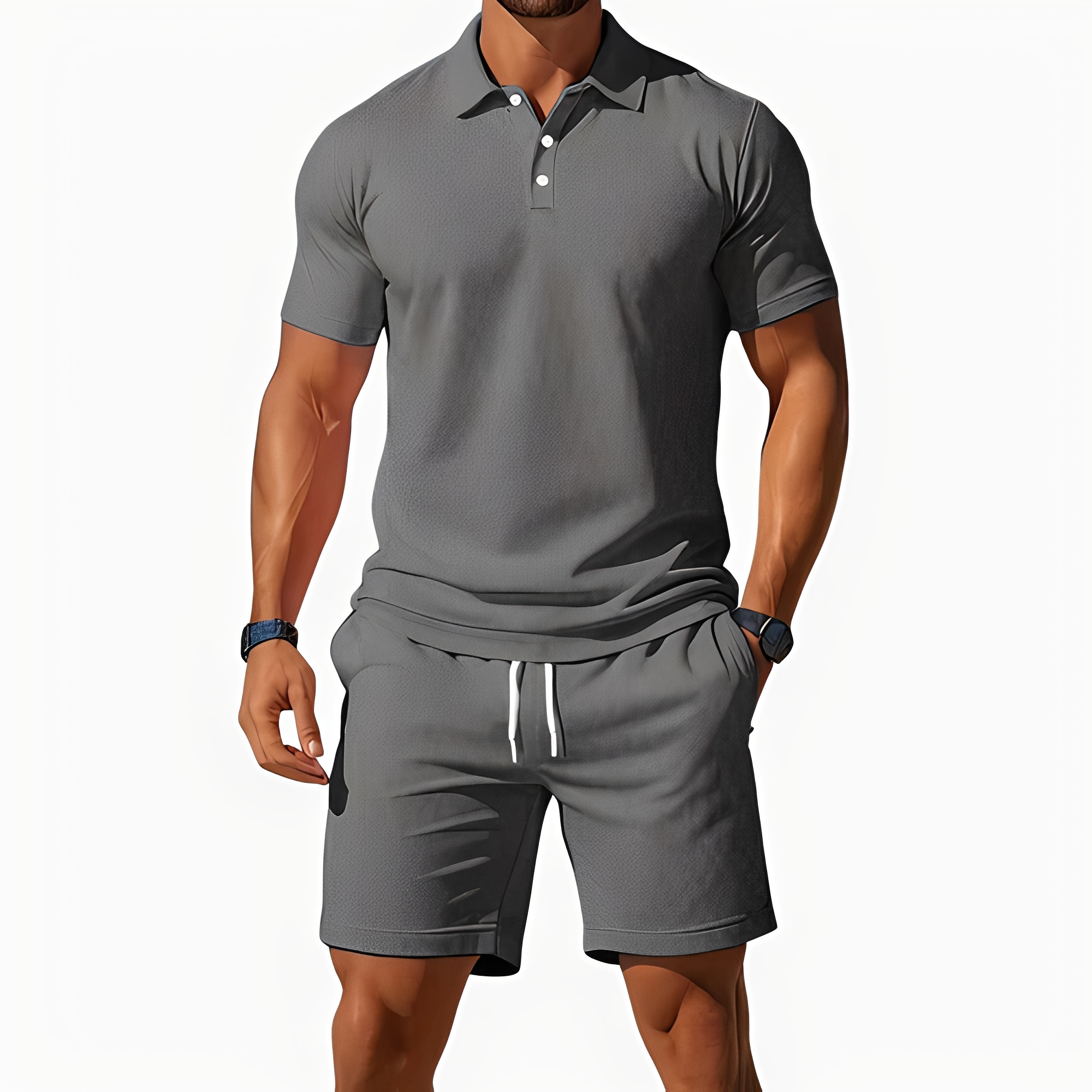 Aldrin - Modisches Polo- und Short-Set für Herren