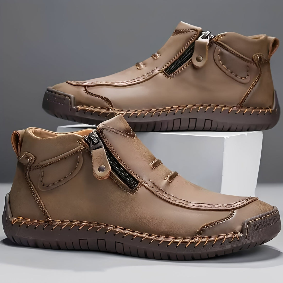 David - Stilvolle Reißverschluss-Stiefel