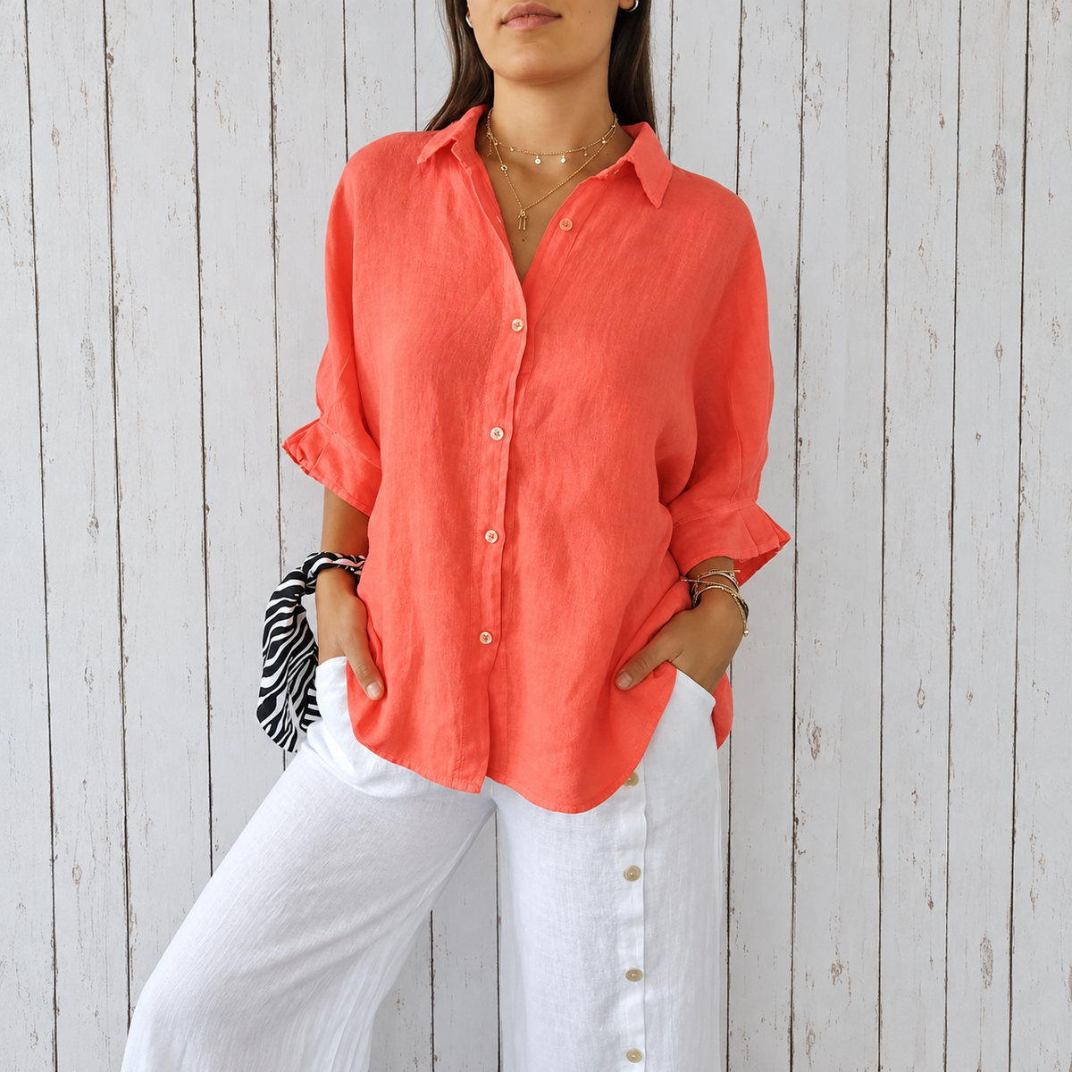 Madison - Elegante Bluse mit klassischem Schnitt und Knöpfen